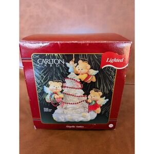 angel bears Christmas Carlton Cards Ornament 2000 Christmas tree angelic antics